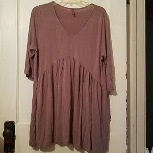 Brown flowy V neck top (resell from posh purchase)